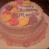 Birrthday Cake Pastels And Flowers 