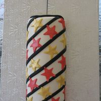 Firecracker Cake My son wanted a firecracker cake for his birthday. It's a chocolate jelly-roll cake with vanilla cream filling, covered in choco-pan...