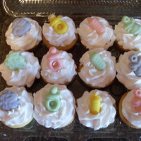 Cupcakes buttercream with modelling chocolate accents