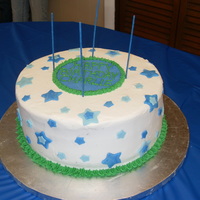 Stars buttercream wtih fondant accents