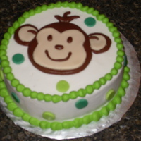 Monkey Smash Cake buttercream/fondant