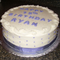Purple Dots buttercream