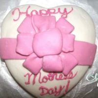Mother's Day Cake A friend ordered a cake for her mom for Mother's day. It turned out cute. Its yellow cake with vanilla frosting, using MM fondant on a...