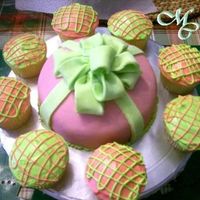 Bubbly Pink And Green My friend's mom ordered this cake, I got to choose the colors and what not, so I had fun with it. Its a golden butter cake with...