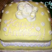 Anniversary Cake One of my friends ordered this for her parent's Anniversary. I got this idea from one of the cakes on this site, and thought it was...