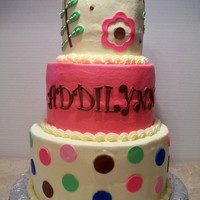 Baby Shower Cake Buttercream with fondant accents