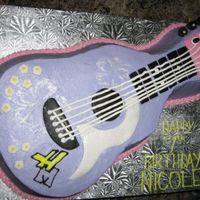 Hannah Montana Vanilla Cake w/ buttercream and fondant accents.