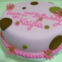 Kayla's Birthday Chocolate cake with buttercream and fondant TFL!!