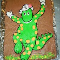 Dorothy The Dinosaur My daughter 2nd birthday cake. She was infatuated with the wiggles (we're australian) Dorothy was made with butter cream icing and her...