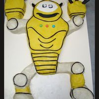 Robot / Alien This is a Robot (that the kids all called an Alien) butter cream icing with licorice out lines. (my sister dropped it on the way to the...