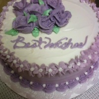 Retirement cake i made fro a retirement... practicing roses