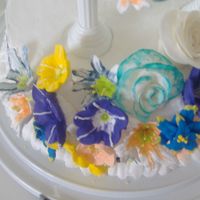 Tropical Love-Close Up This is a close picture of the flowers on Tropical Love. This was my first attempt at royal icing and some of my flowers broke.