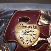 Boston College Engament Cake Cake is red velvet with cream cheese frosting...both the bride to be and groom to be graduated from Boston College