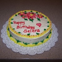 Buttercream Flowers Cheese Cake with cream cheese frosting