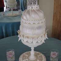 Bride & Groom Cameo This was inspired by one of Colette's cakes. I only wish I could have gotten my flash to go off as I don't think the photo did it...