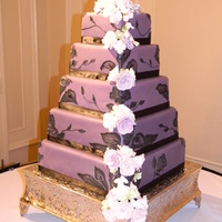 Hand Painted Royal Icing Square Wedding TFL!