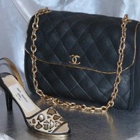 Chanel Purse And Leopard Heel Fondant/gupaste accents. TFL!