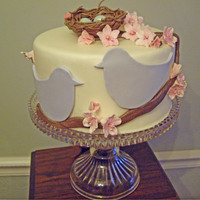 Birds & Nest Fondant cake with gumpaste accents, inspired by Bakery Bar