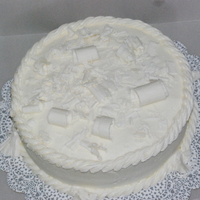 White Chocolate Curls This is a chocolate cake with a cream cheese icing, and white chocolate curls.