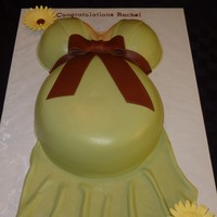 Pregnant Belly Cake All fondant, first pregnant belly cake to make. Inspiration came from all the great cakes on CC. TFL.