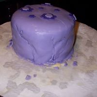 Tester Fondant Cake Back With Mistakes OK, here's the back of my first fondant cake. I can't figure out how to make it so the fondant doesn't pleat as I'm...
