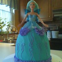 Fairy Barbie Cake I made this cake for my mom's birthday (she collects barbies). I used a real barbie doll, one wonder mold and 2 8' cakes all...