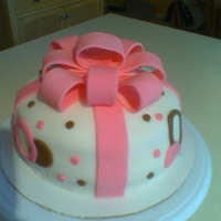 Sam's Birthday Cake I made this cake for my best friend's birthday. First attempt at a fondant bow.