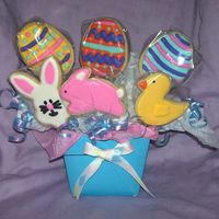 Easter Cookie Bouqet This is my first cookie bouqet, and it has some issues! Hopefully the next one will go better! Any advice is greatly appreciated!! TFL!