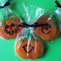 The Great Pumpkin's I did over 100 of these for Halloween this year! Sugar cookie with Toba's glaze. TFL : )