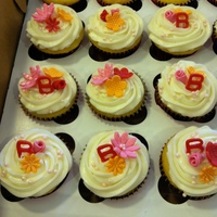Bella's Cupcakes cupcakes made to match a cake I made for my niece