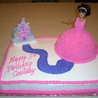 Doll Cake I made this for a friend's daughter's birthday.