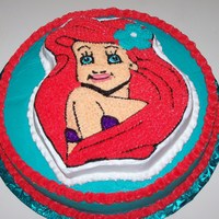 Ariel Cake I made this for a cousin's birthday. All buttercreme icing.