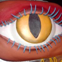 Eye This individual wanted a cake of her eye with makeup sporting a cat's pupil for her birthday.