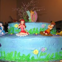 Tink Birthday Cake All buttercream icing with " Tink " cake kit .