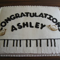 Ashley's Senior Recital Cake All buttercream with the music sheet made from fondant . I made this for a family member for her Senior Recital at BBI College .