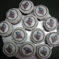 Alabama Football Themed Cup Cakes To Match Grooms Cake All buttercream with edible Alabama Football print to match grooms cake ( grooms cake in another photo ) .