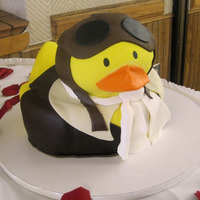 3D Vintage Aviator Rubber Ducky 