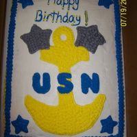Navy Cake Made for an ex Navy man.