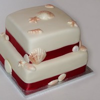 Classic Seashell Anniversary Cake 