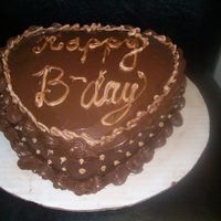 Chocolate Heart Just a Yellow cake cover with Chocolate buttercream!!