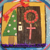 Xmas Cake Dark chocolate with mint cream filling