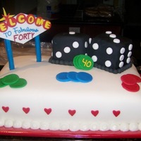 Al's 40Th Birthday WASC with hazelnut filling. RFT dice. Thanks for looking!!