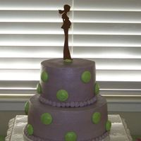 Laura_Baby_Shower.jpg Two tier white chocolate buttercream with fondant pregnant lady topper. Top tier was chocolate with banana mousse and strawberry filling....