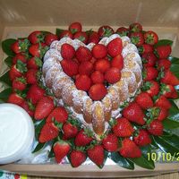 Spring Strawberries Sour cream pound cake with fresh strawberries. Served with cream cheese dipping sauce.