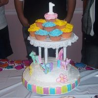 Carousel my youngest daughters 1st birthday cake