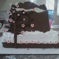 A Cake For My Bro chocolate clay, cherry blossom