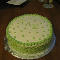 Green Dots This was my first attempt at using BC and piping. Any tips would be appreciated! I used AgentCakeBakers's recipe and it was very tasty...