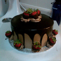 Dad's Birthday Cake Cake for my dad's birthday. Vanilla cake with chocolate BC filling and icing. TFL!