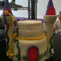 Castle Cake Princess hanging out of her tower