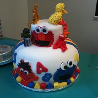 Sesame Street/ Star Wars Two of my sons, my ten year old and my four year old, have a birthday three days apart. I didn't have time to make two cakes so I made...